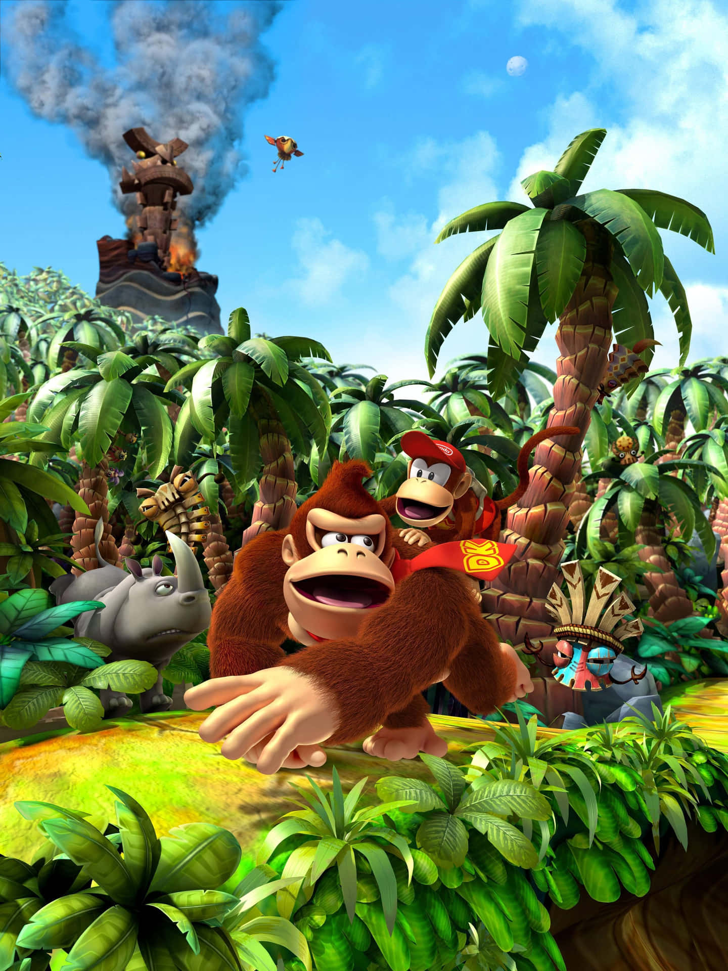 Diddy Kong Klaar Voor Avontuur Achtergrond