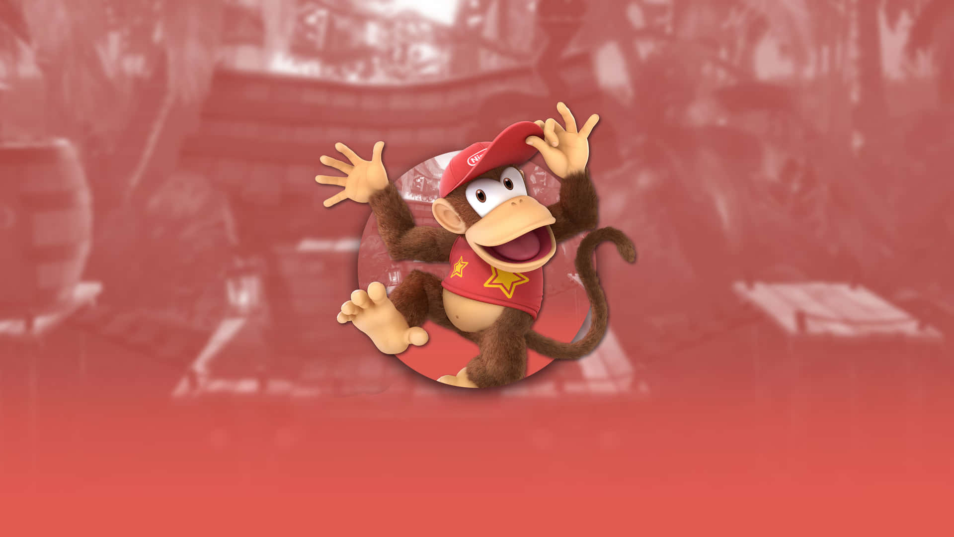 Jännittävä Diddy Kong Peliseikkailu Taustakuva