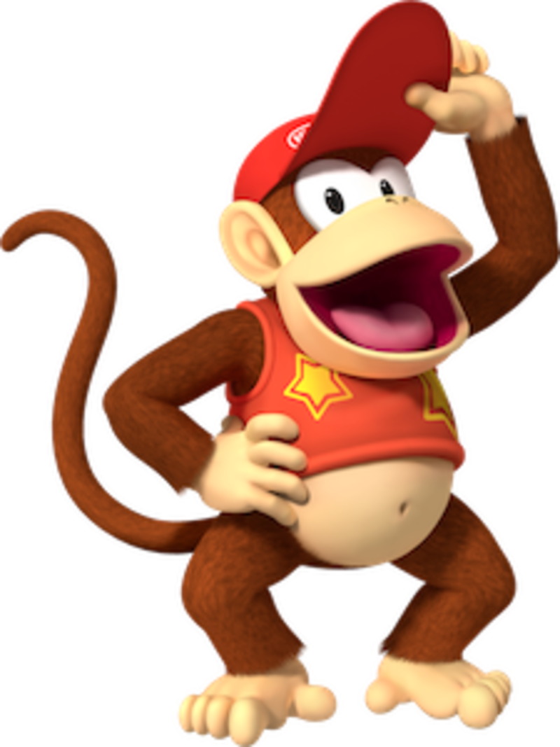 Diddy_ Kong_ Cheerful_ Pose PNG