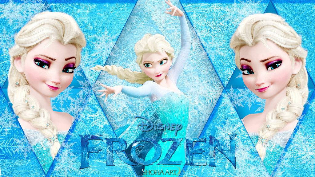 Dieeiskönigin Elsa In Drei Verschiedenen Posen Wallpaper