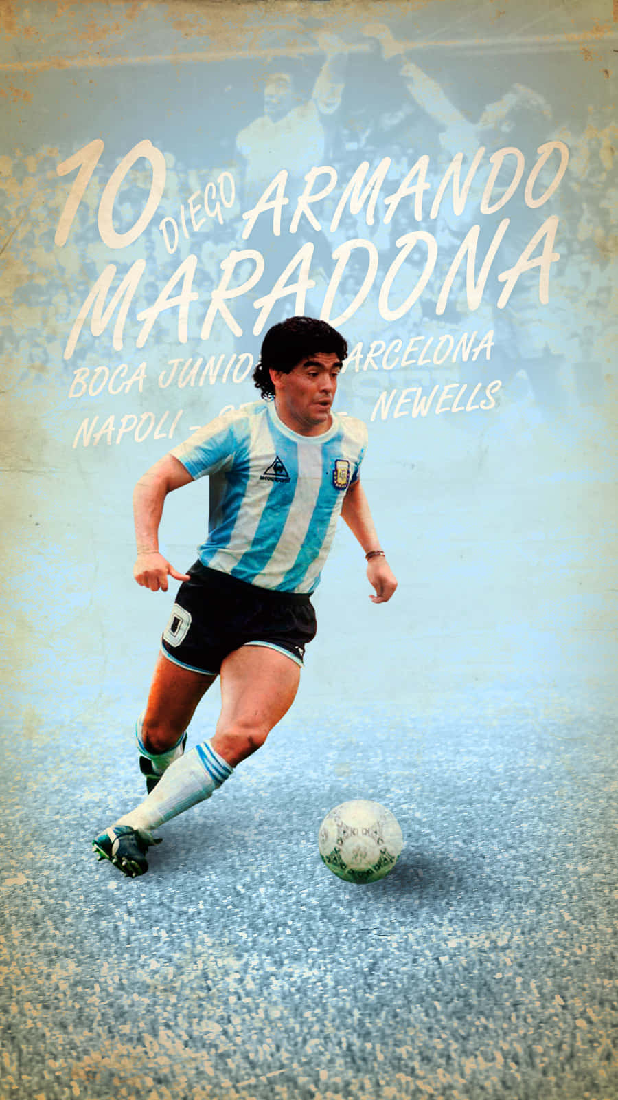 Fotografíade La Leyenda Del Fútbol Diego Maradona Número 10 Fondo de pantalla
