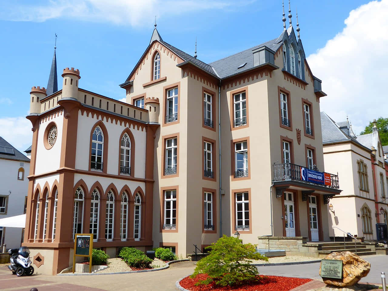 Diekirch Historisch Gebouw Luxemburg Achtergrond