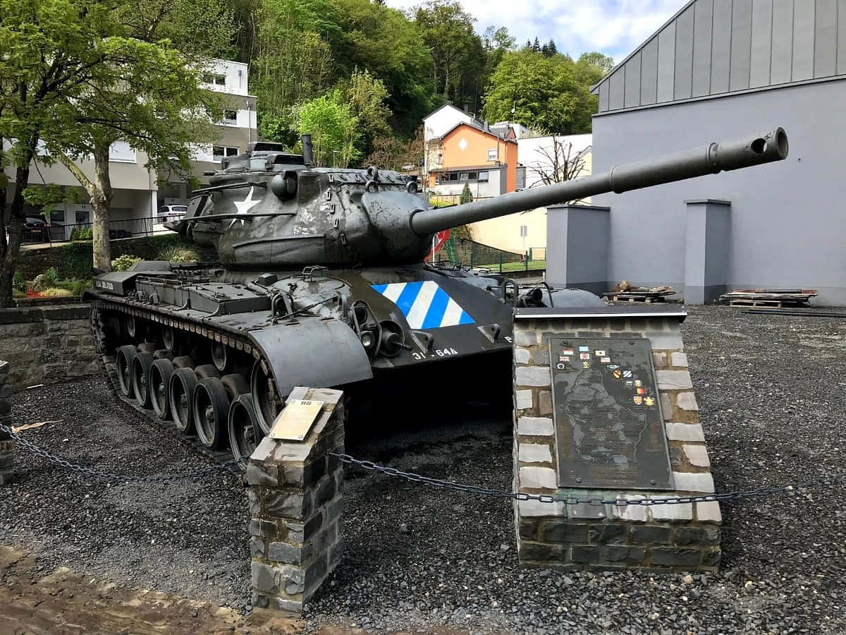 Diekirch Militair Museum Tentoonstelling Tank Achtergrond