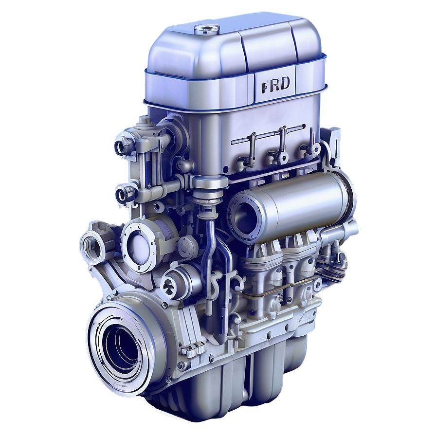 Diesel Car Engine Blueprint Png 06132024 PNG