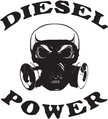 Diesel Power Gas Mask Graphic PNG