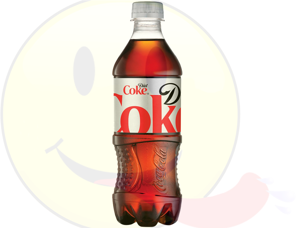 Diet Coke Bottle Smiley Face Background PNG