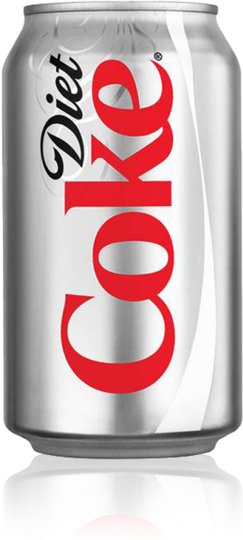 Diet Coke Can Silver Red Design PNG