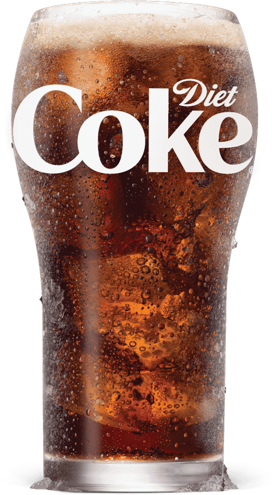 Diet Coke Glass Full Bubbles PNG