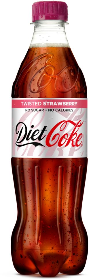 Diet Coke Twisted Strawberry Bottle PNG