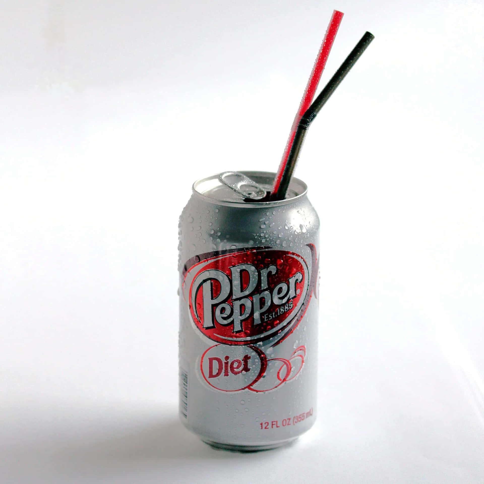 Diet Dr Pepper Canwith Straws Wallpaper