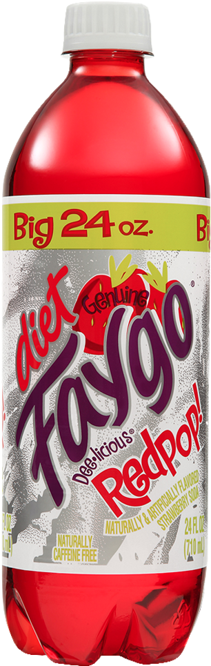 Diet Faygo Redpop Soda Bottle24oz PNG