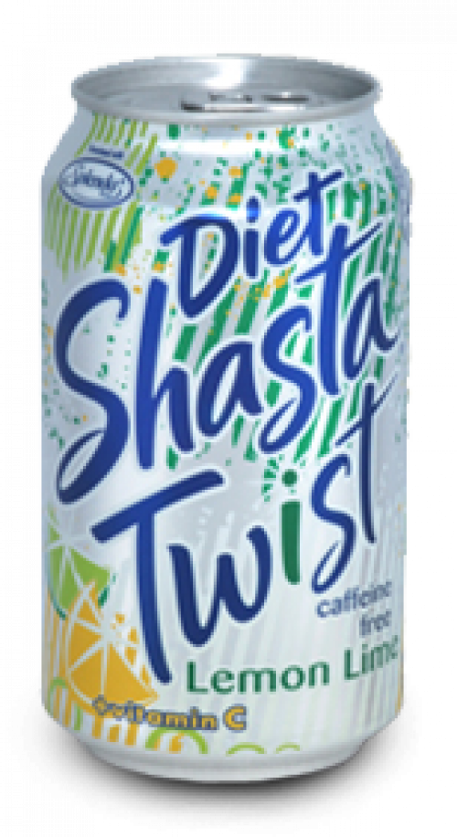 Diet Shasta Twist Lemon Lime Soda Can PNG