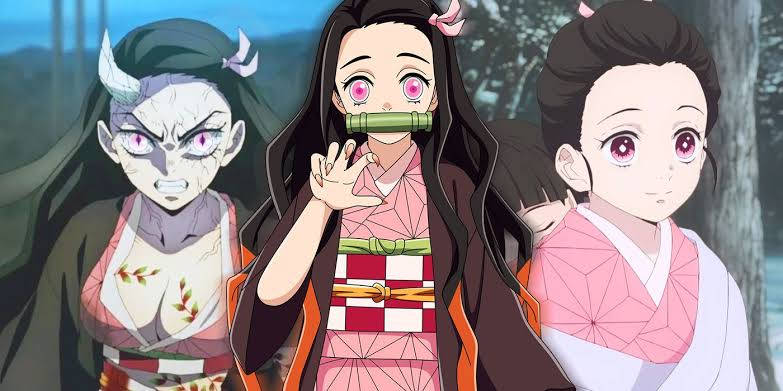 Different Life Phases Of Nezuko From Demon Slayer Wallpaper