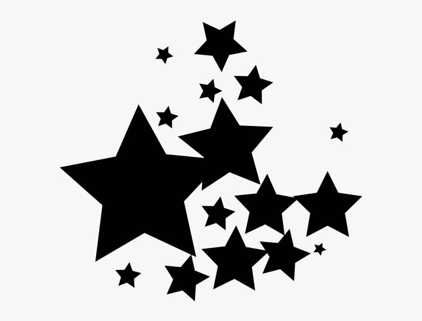 Different Shaped Black Stars Wallpaper