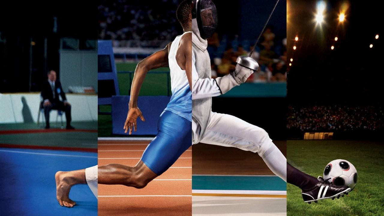 Forskellige Sports Collage Baggrund Wallpaper