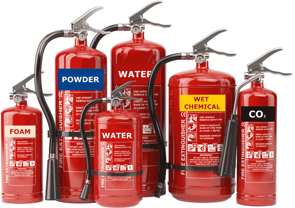 Different Typesof Fire Extinguishers PNG