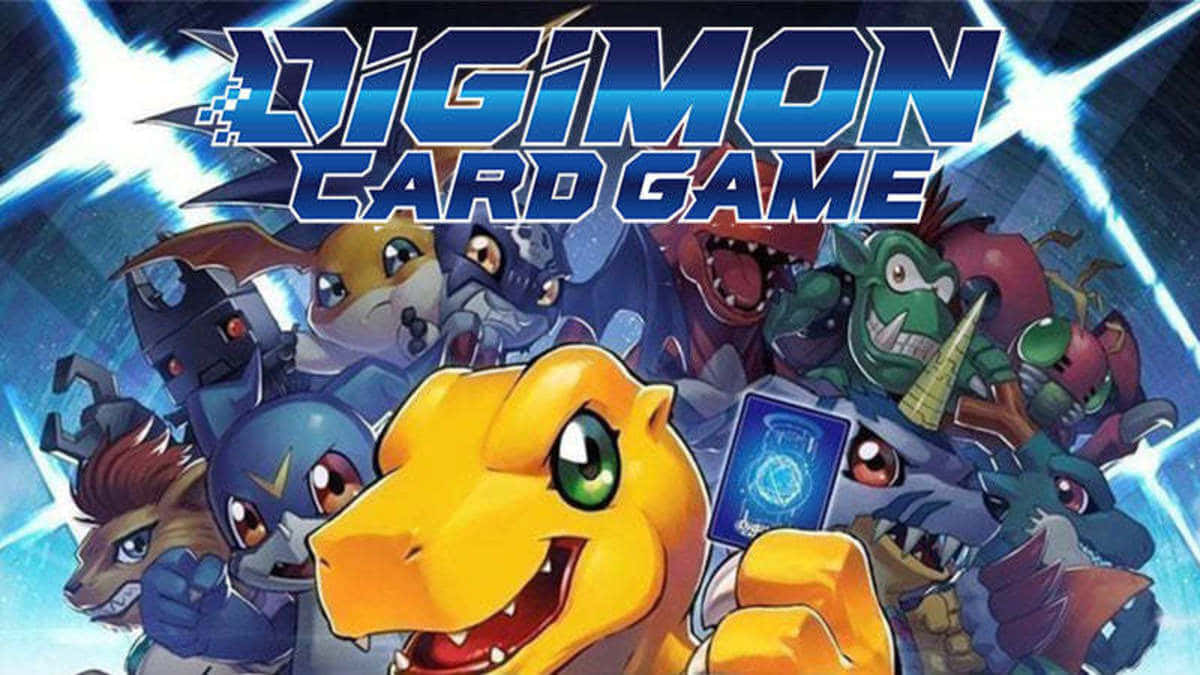 Digimon Adventures Begynder! En fantastisk tapet som indeholder 4 populære digimon.