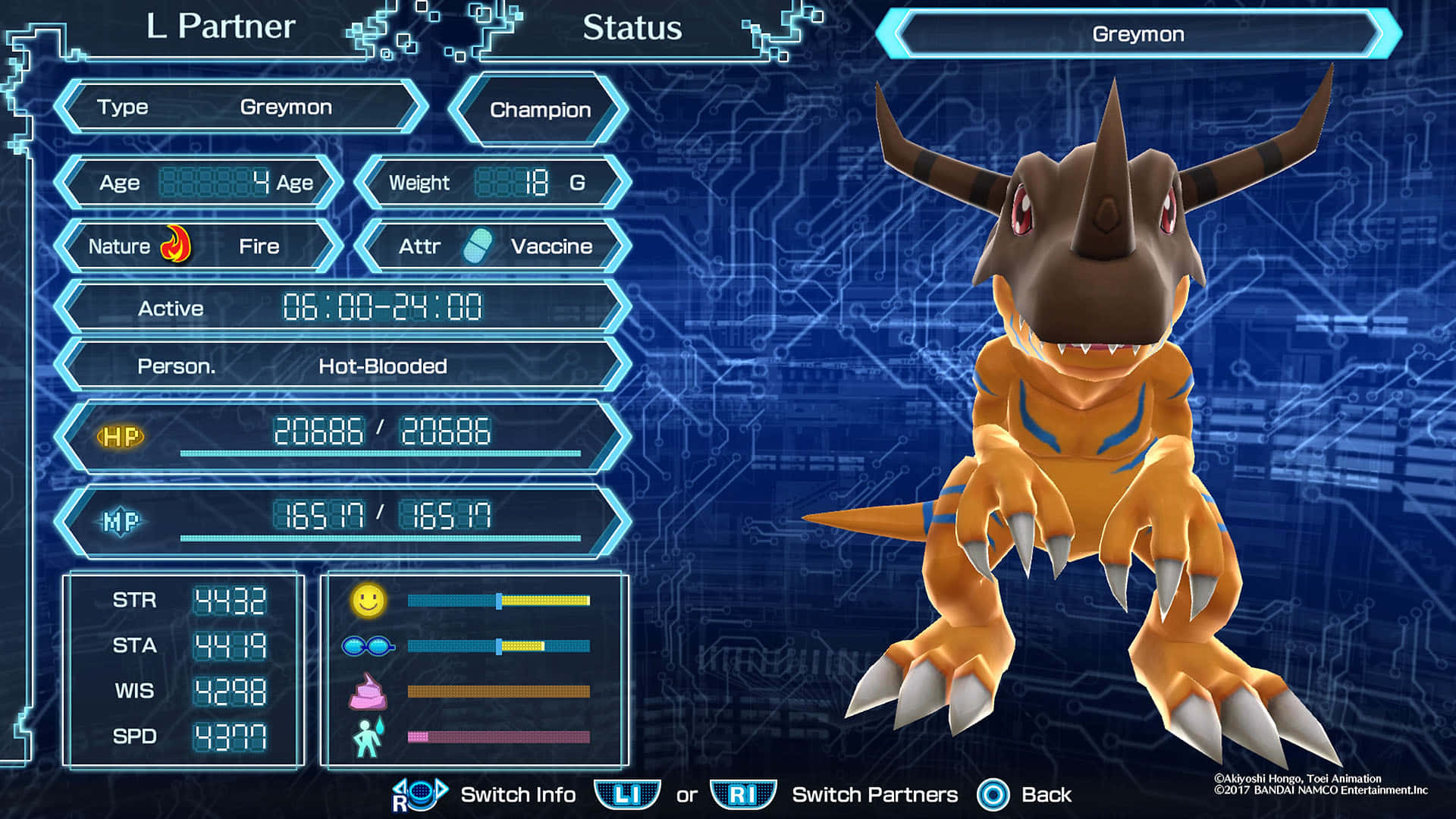 Imagende Estadísticas De Digimon Greymon
