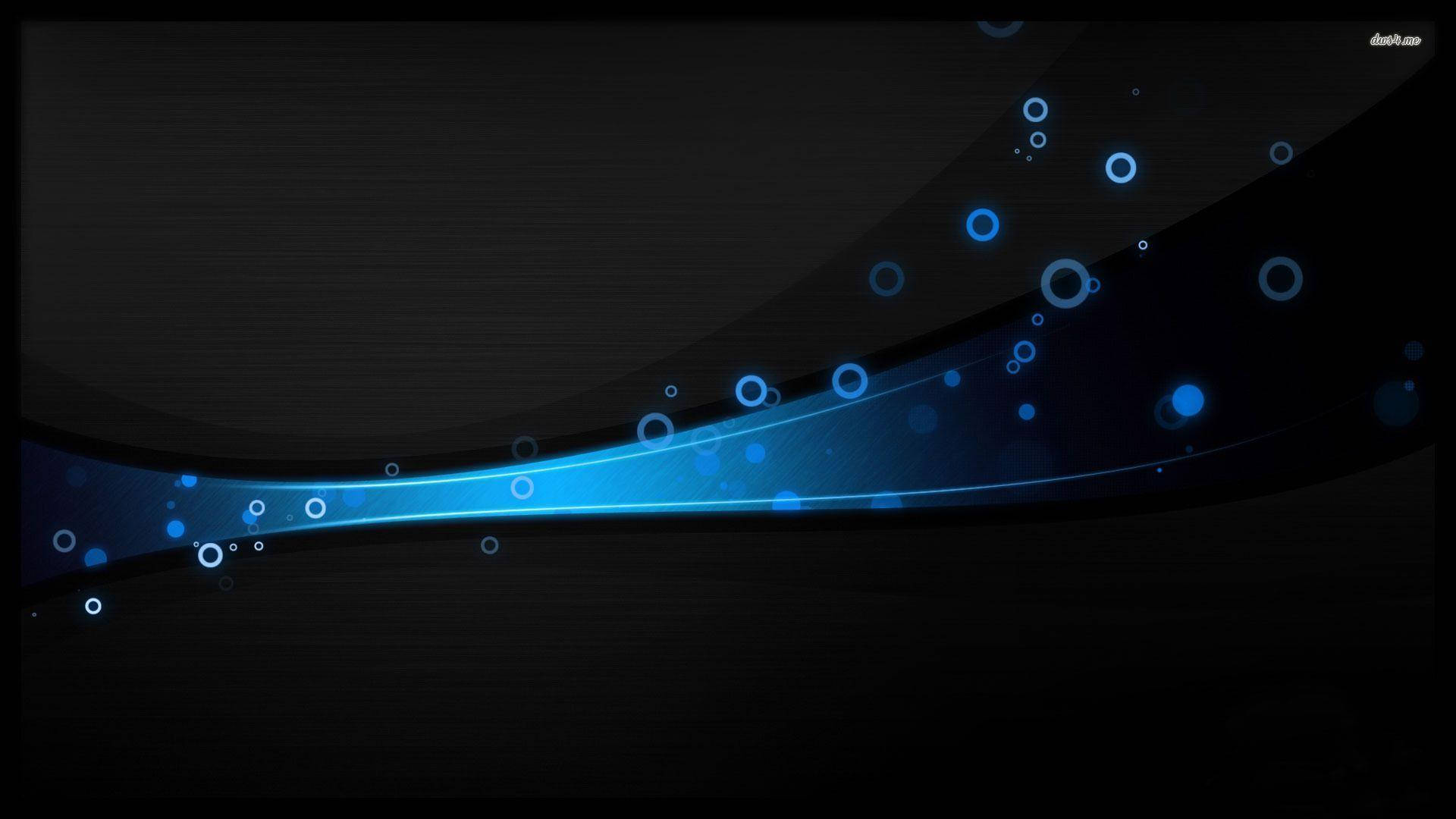 Digital 2d Bubble In Black And Blue Background Picture