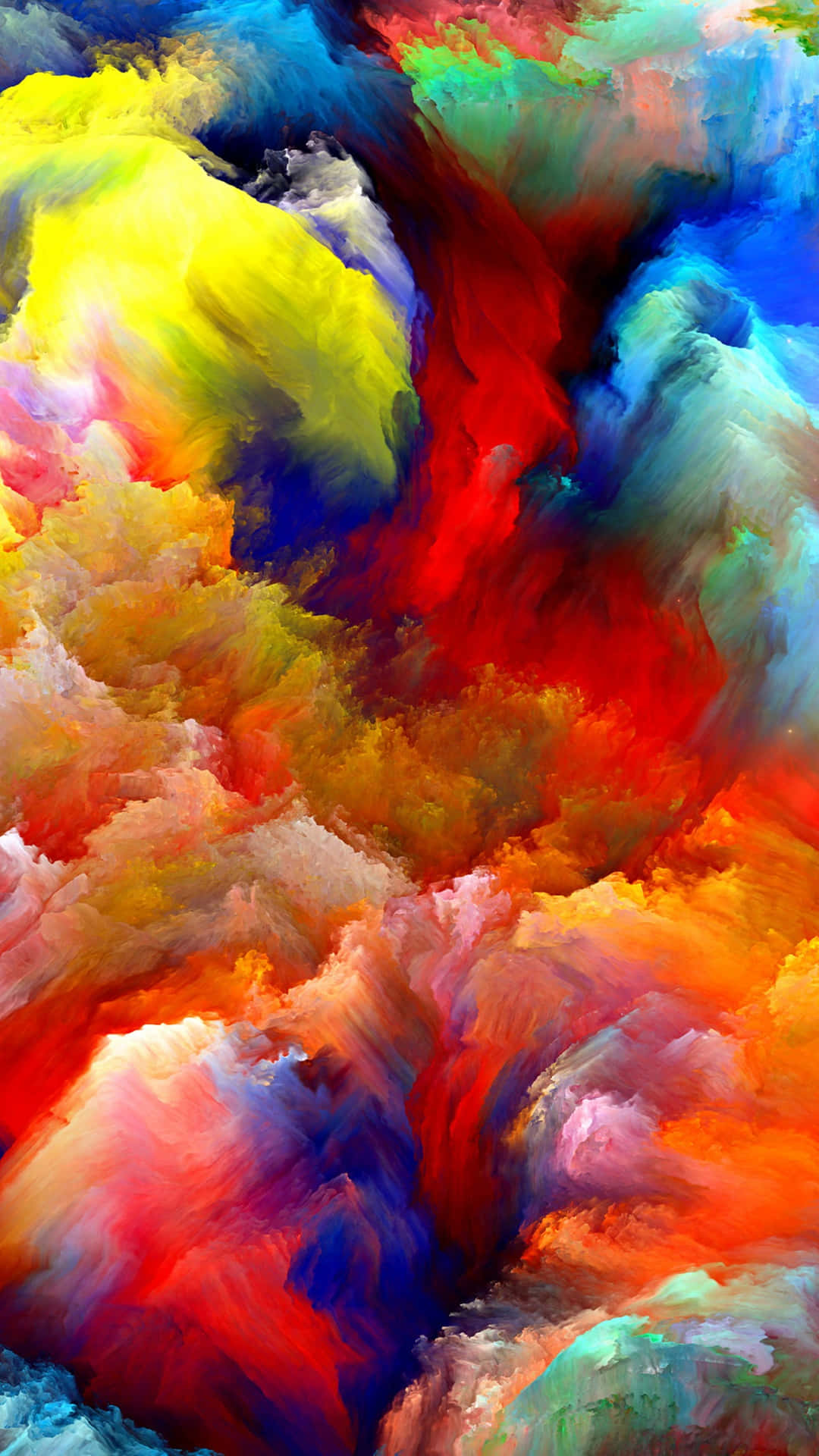 Vivid Hues - A Colorful 4k Abstract Digital Paint Wallpaper