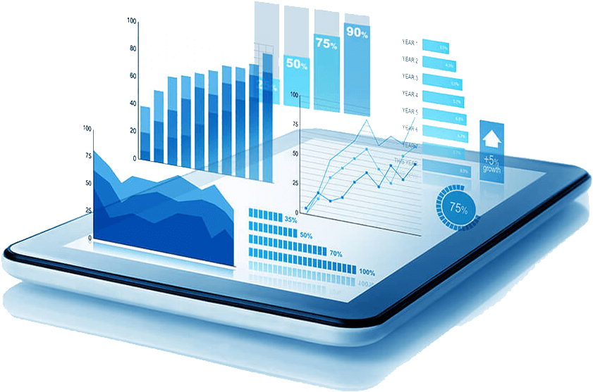 Digital Accounting Data Visualization PNG