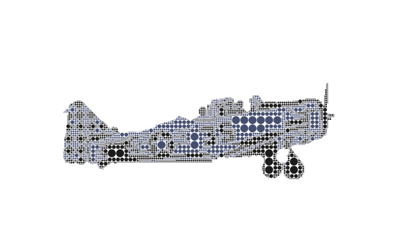 Digital Aircraft Silhouette PNG