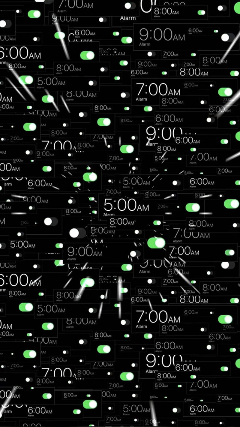 Digital Alarm Clock Collage Wallpaper