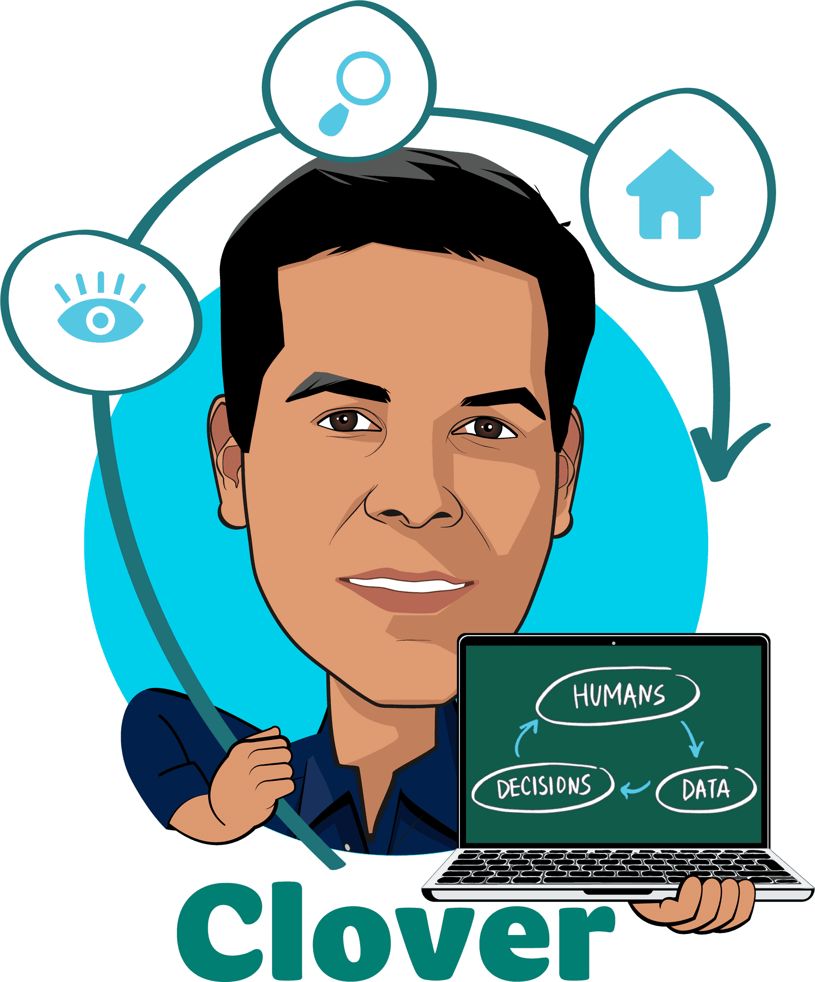 Digital Analytics Expert Cartoon PNG