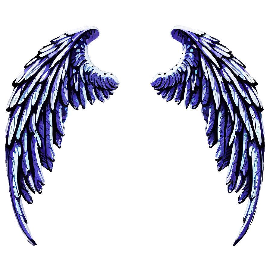 Download Digital Angel Wings Outline Png 05042024 | Wallpapers.com