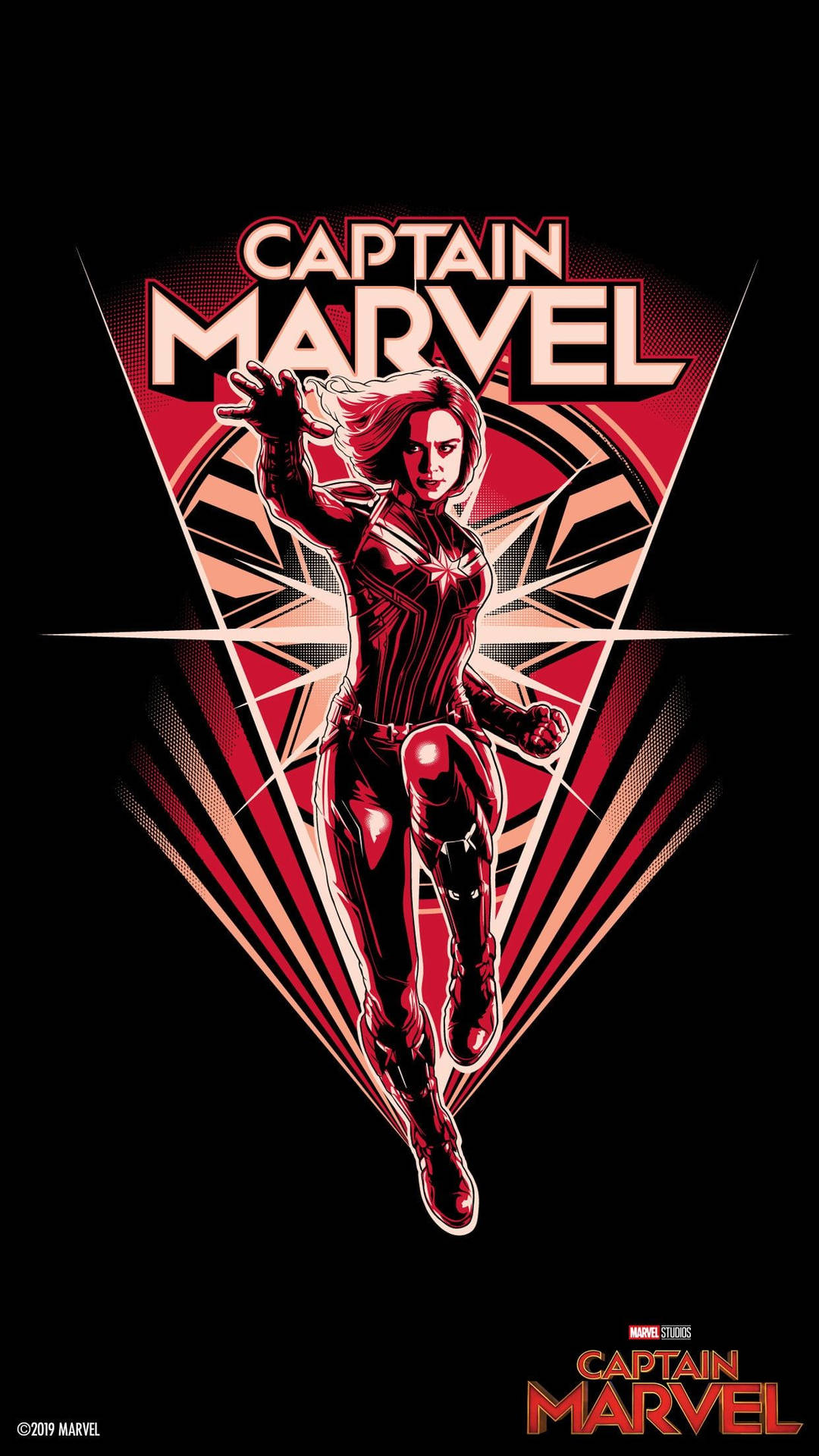 Arte Digitale Captain Marvel Iphone Sfondo