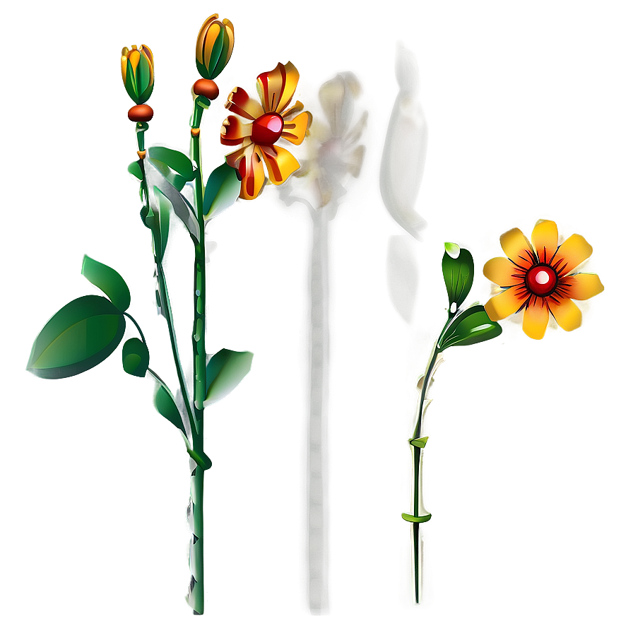 Digital Art Flower Stem Png 06132024 PNG