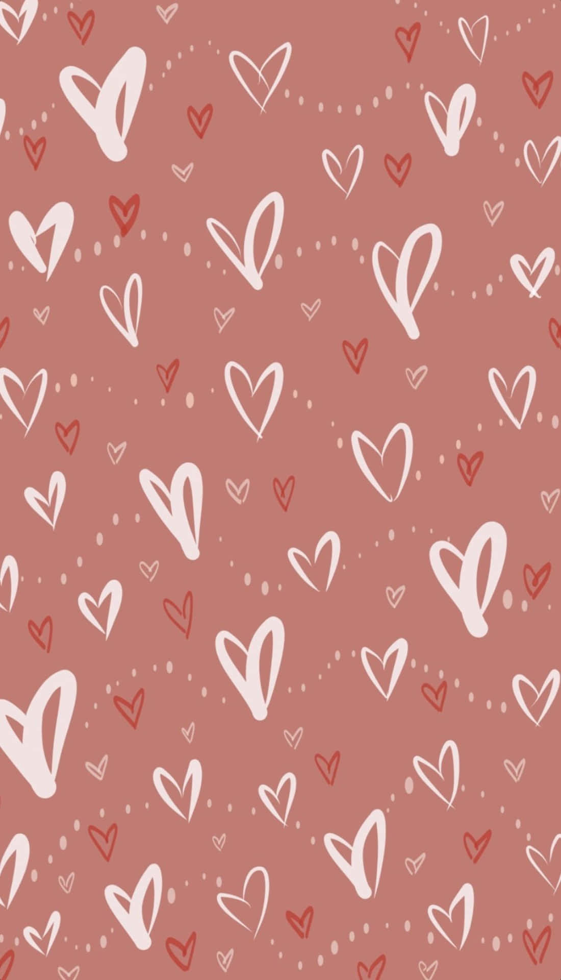 Digital Artwork Heart Symbol Aesthetic Valentine's Day Wallpaper
