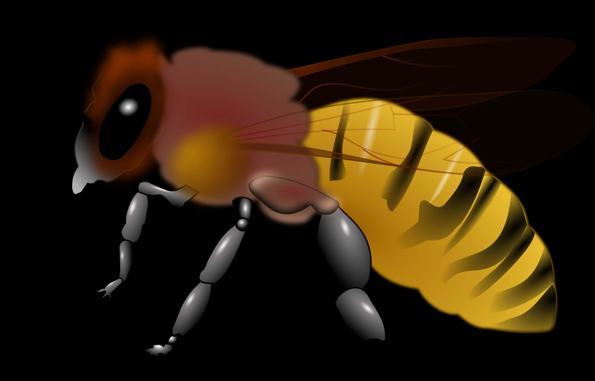 Digital Artworkof Bee PNG