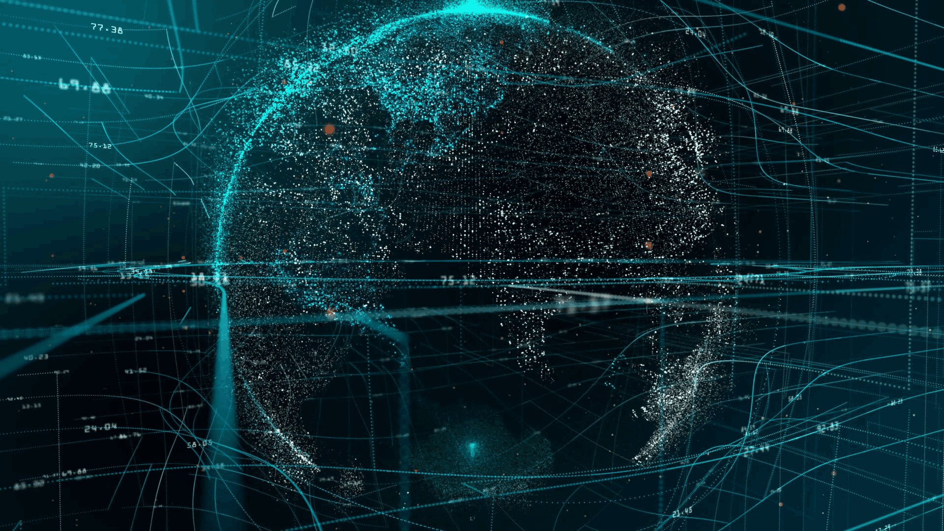 Digital Blockchain Network Globe