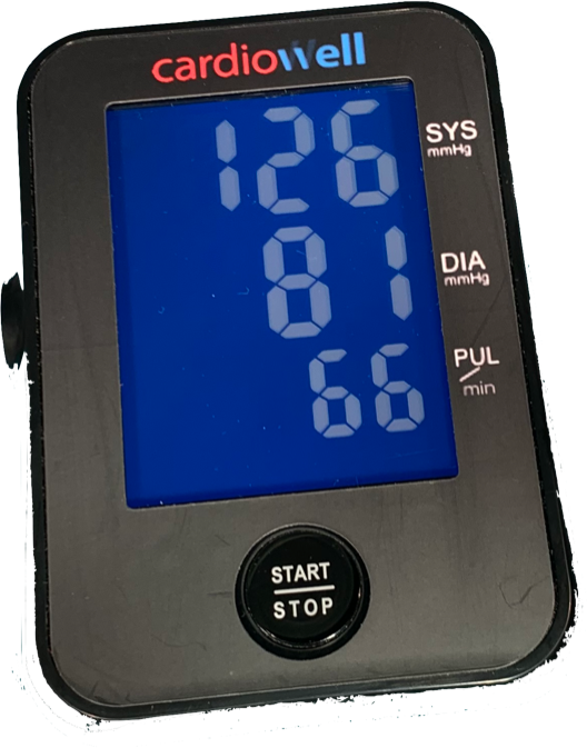 Digital Blood Pressure Monitor Reading PNG