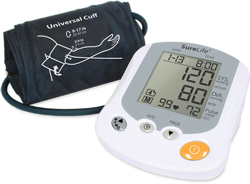 Digital Blood Pressure Monitorand Cuff PNG