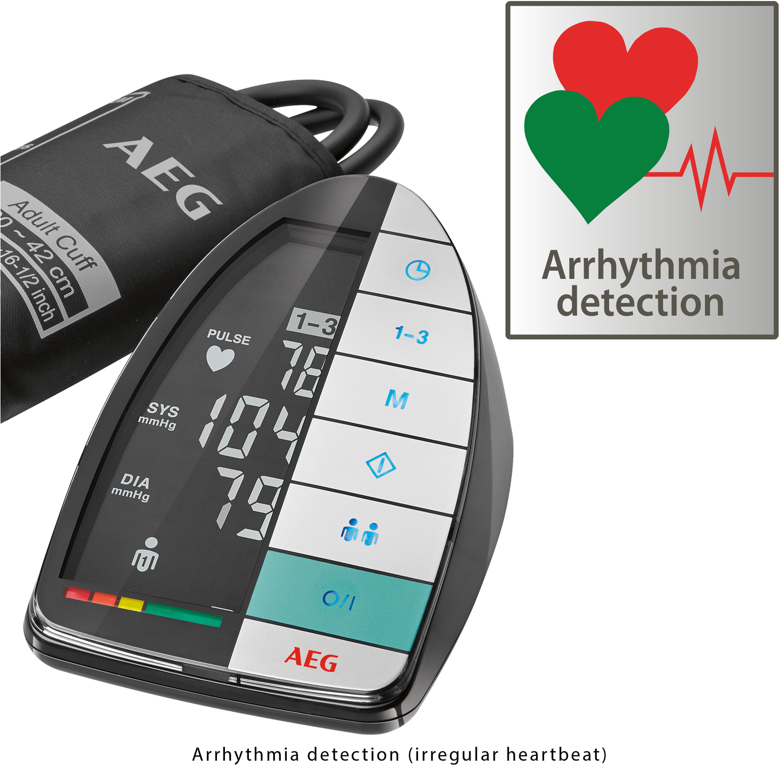 Digital Blood Pressure Monitorwith Arrhythmia Detection PNG