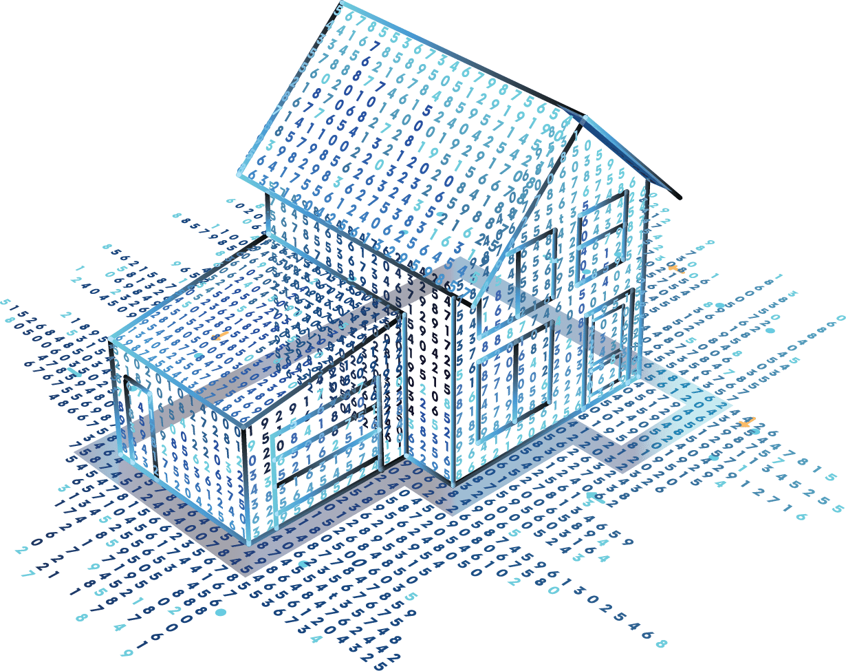 Digital Blueprint House Construction PNG