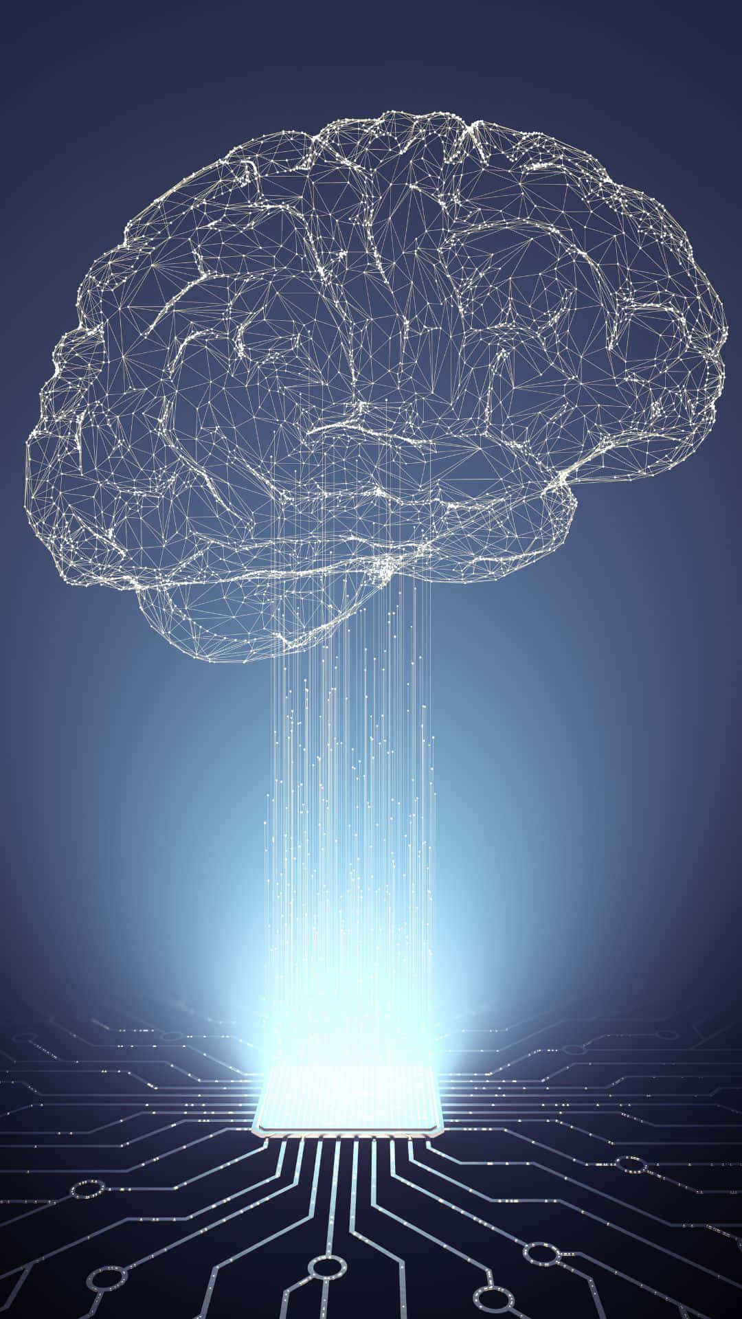 Digital Brain Network Concept Wallpaper