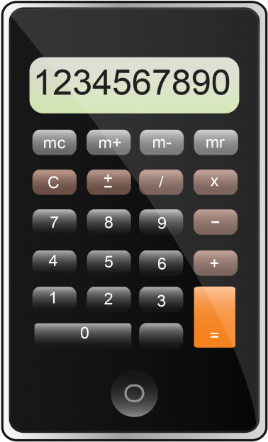 Digital Calculator Display PNG