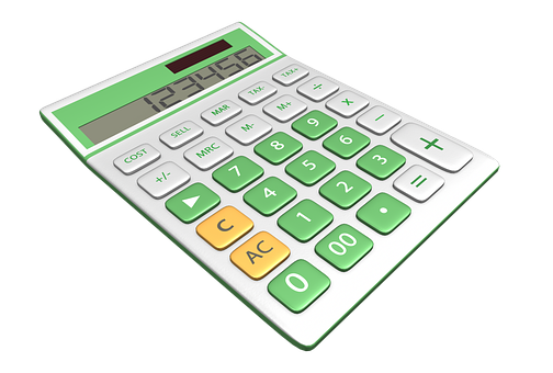 Digital Calculator Displaying Numbers PNG