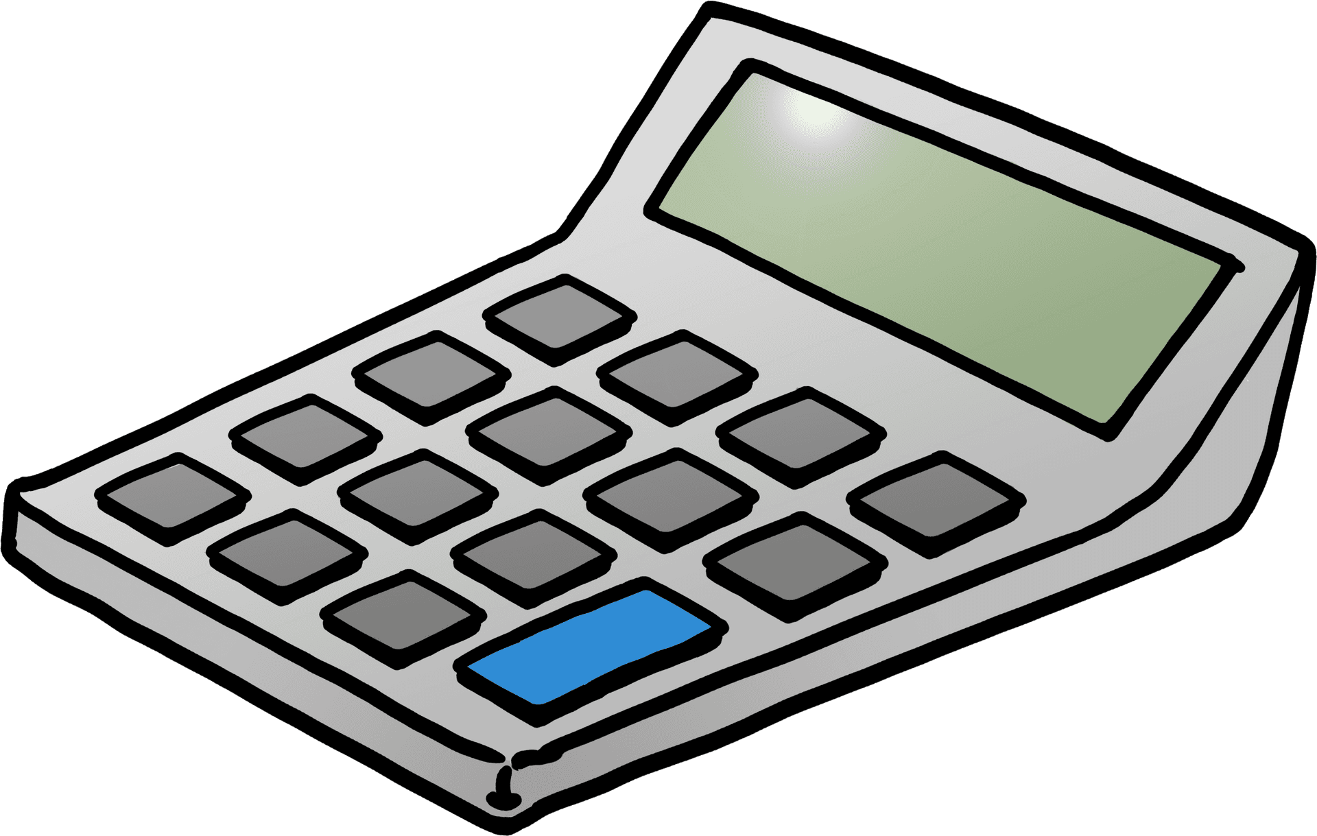 Digital Calculator Illustration PNG