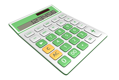 Digital Calculator Isolatedon White PNG