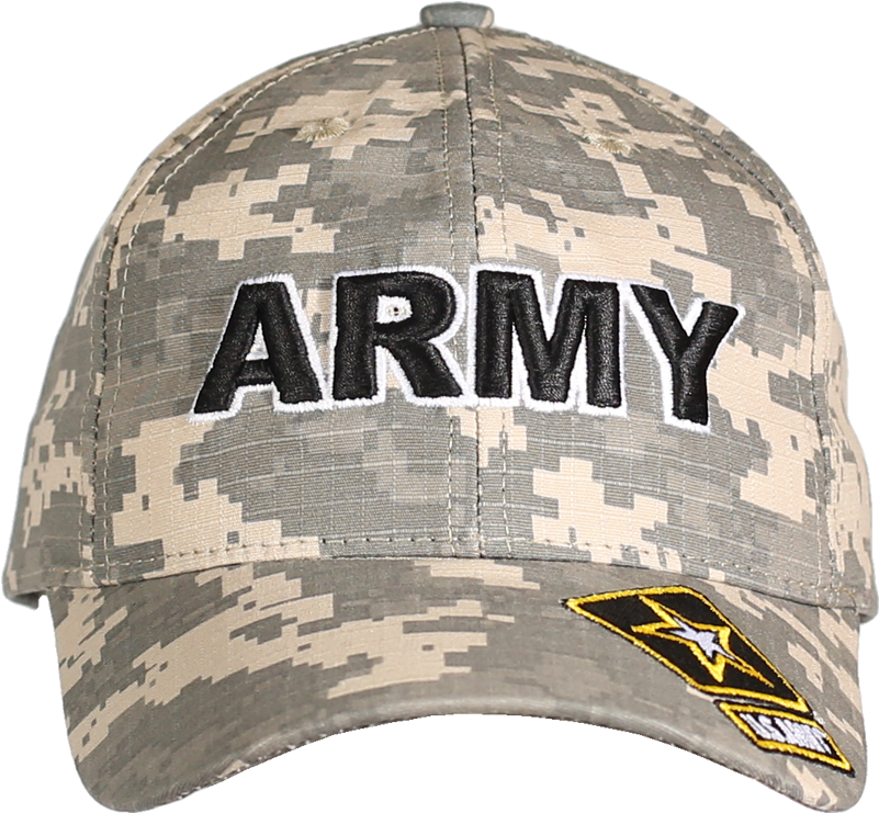 Digital Camo Army Cap PNG