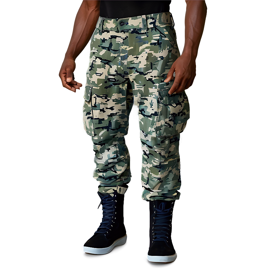 Digital Camo Cargo Pants Png 06132024 PNG
