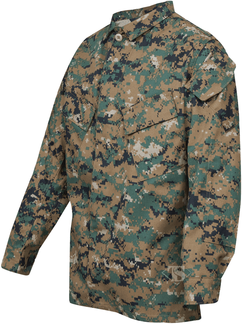 Digital Camo Military Jacket PNG