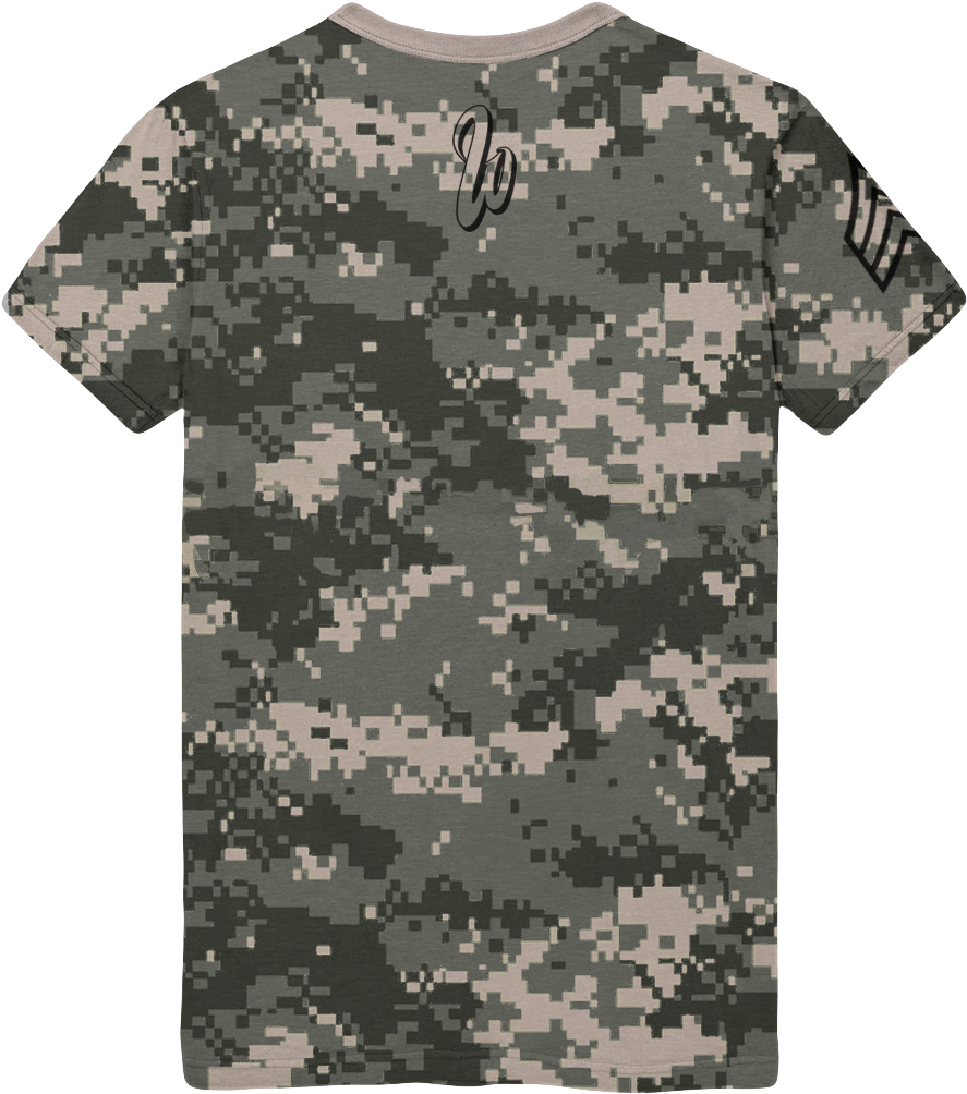 Digital Camo T Shirt Design PNG