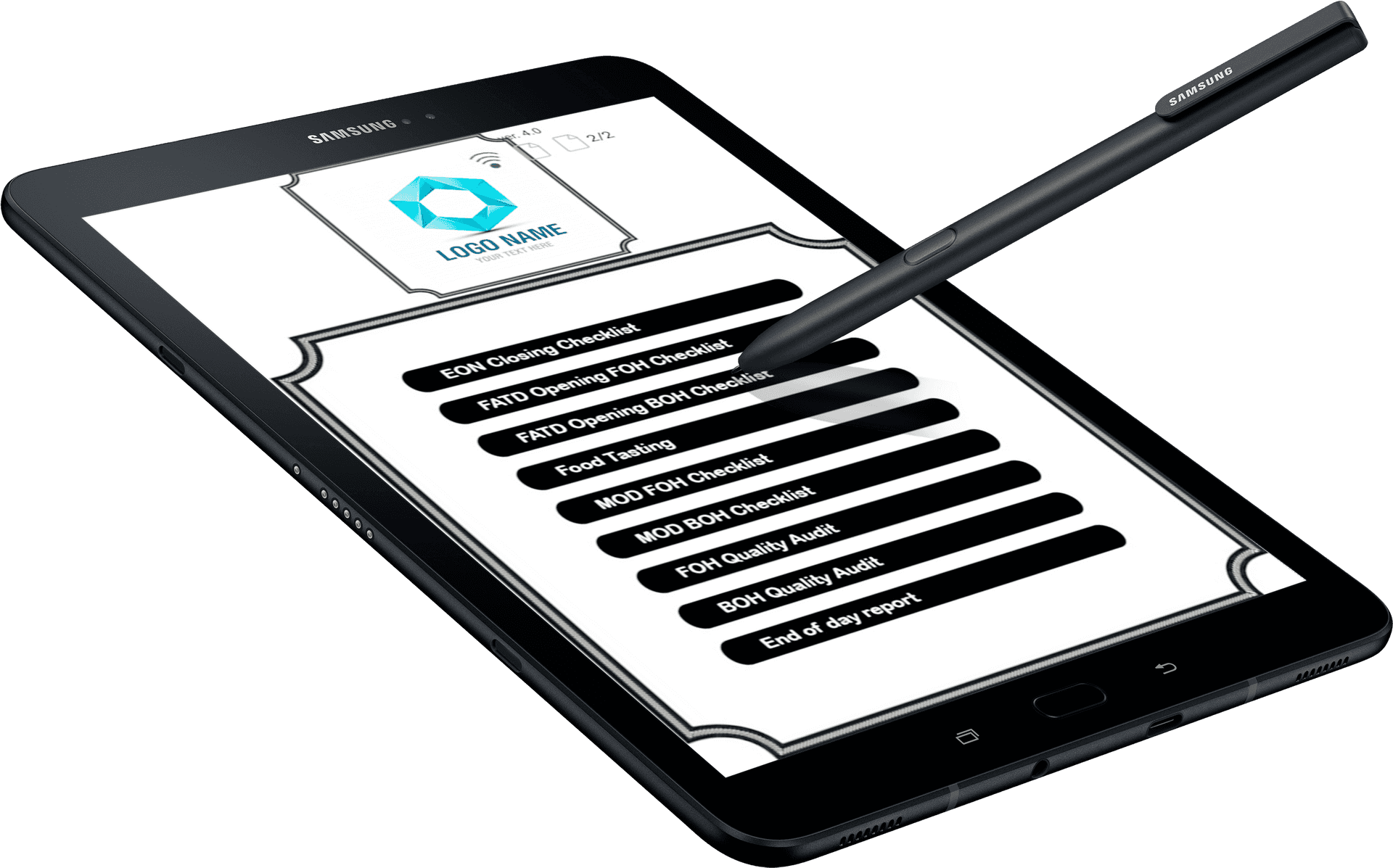 Digital Checklist Tablet Stylus PNG