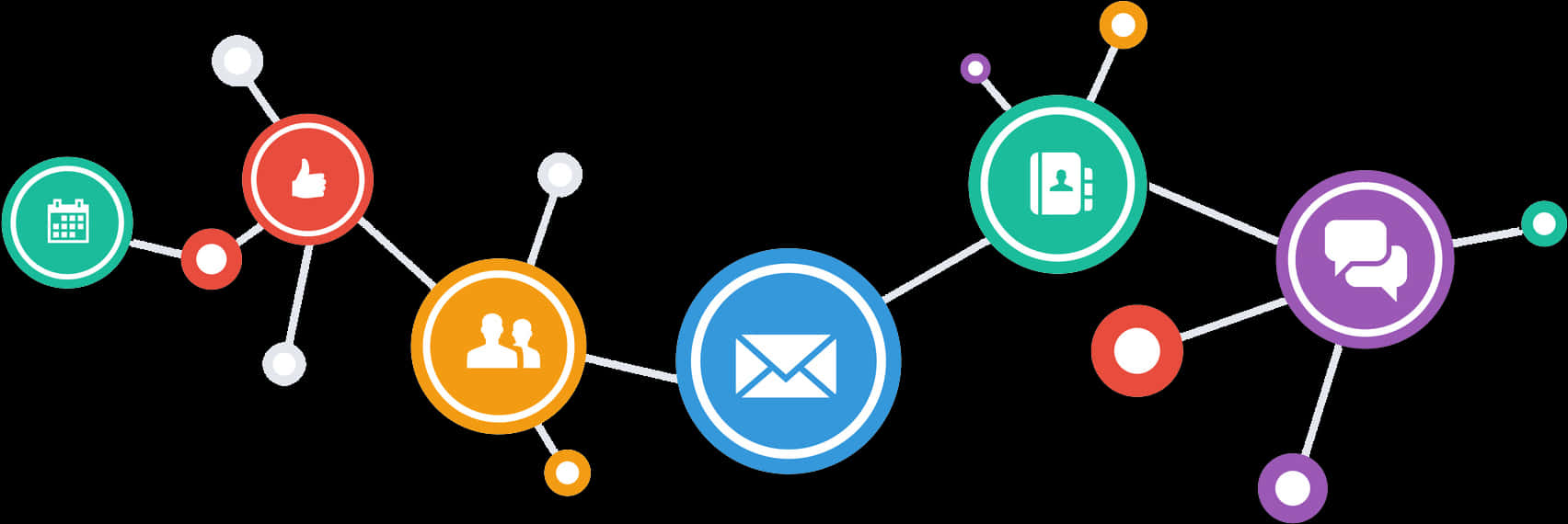 Digital Communication Network Graphic PNG