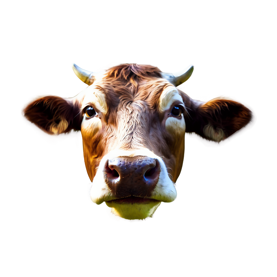 Digital Cow Head Art Png Khn PNG